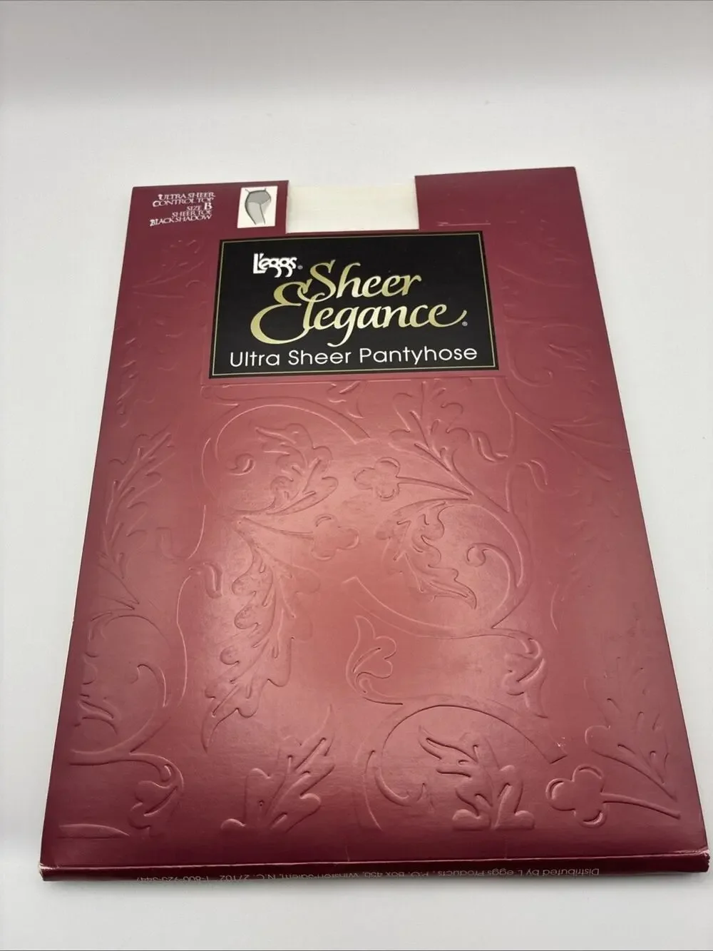 Leggs Sheer Elegance Ultra Sheer Control Top Black Shadow Size B